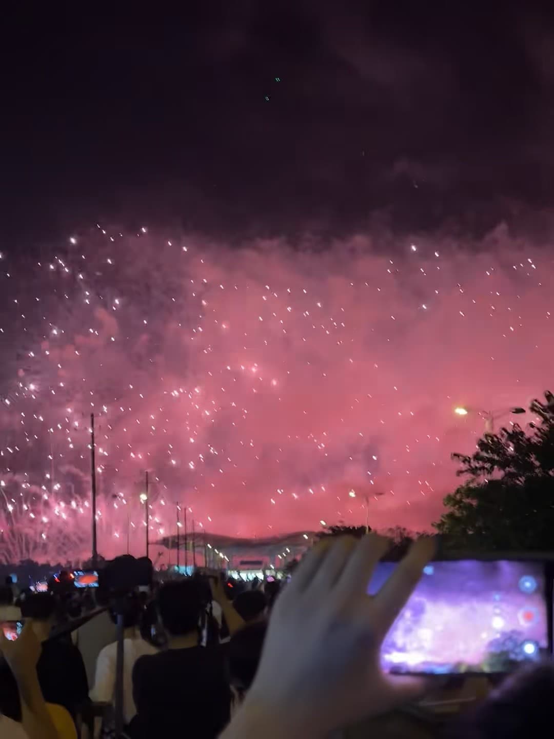 今晚在河滨公园看烟花,手都举酸了…但值得!封面图