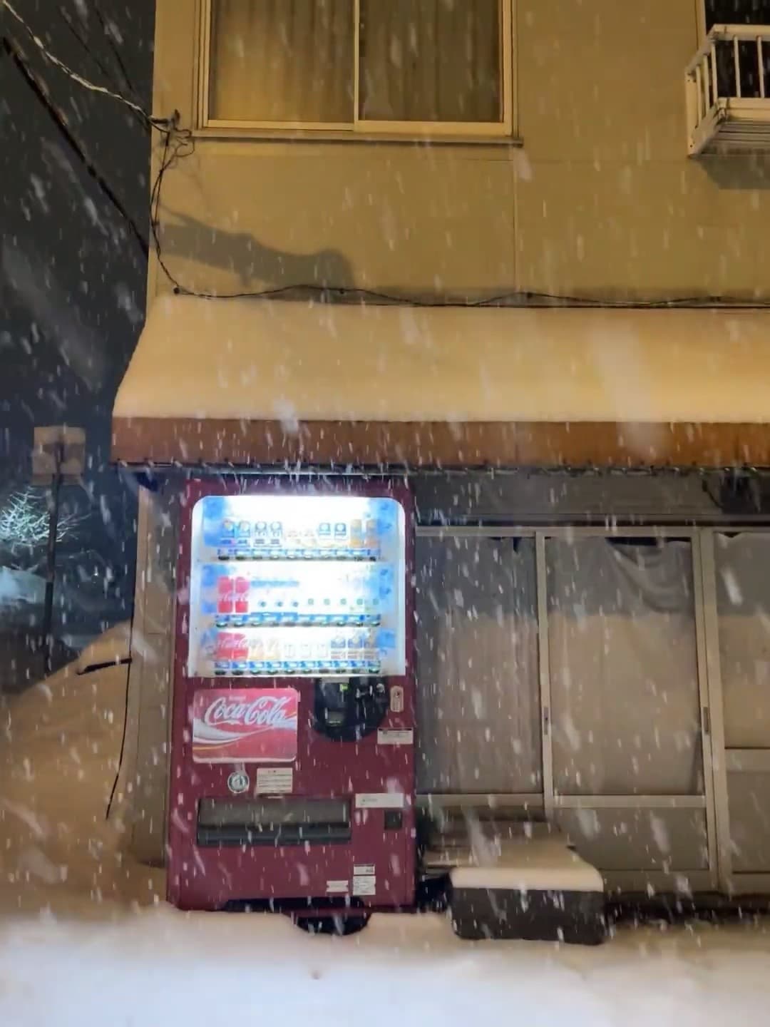 雪夜街角的可乐机，亮得像颗糖封面图