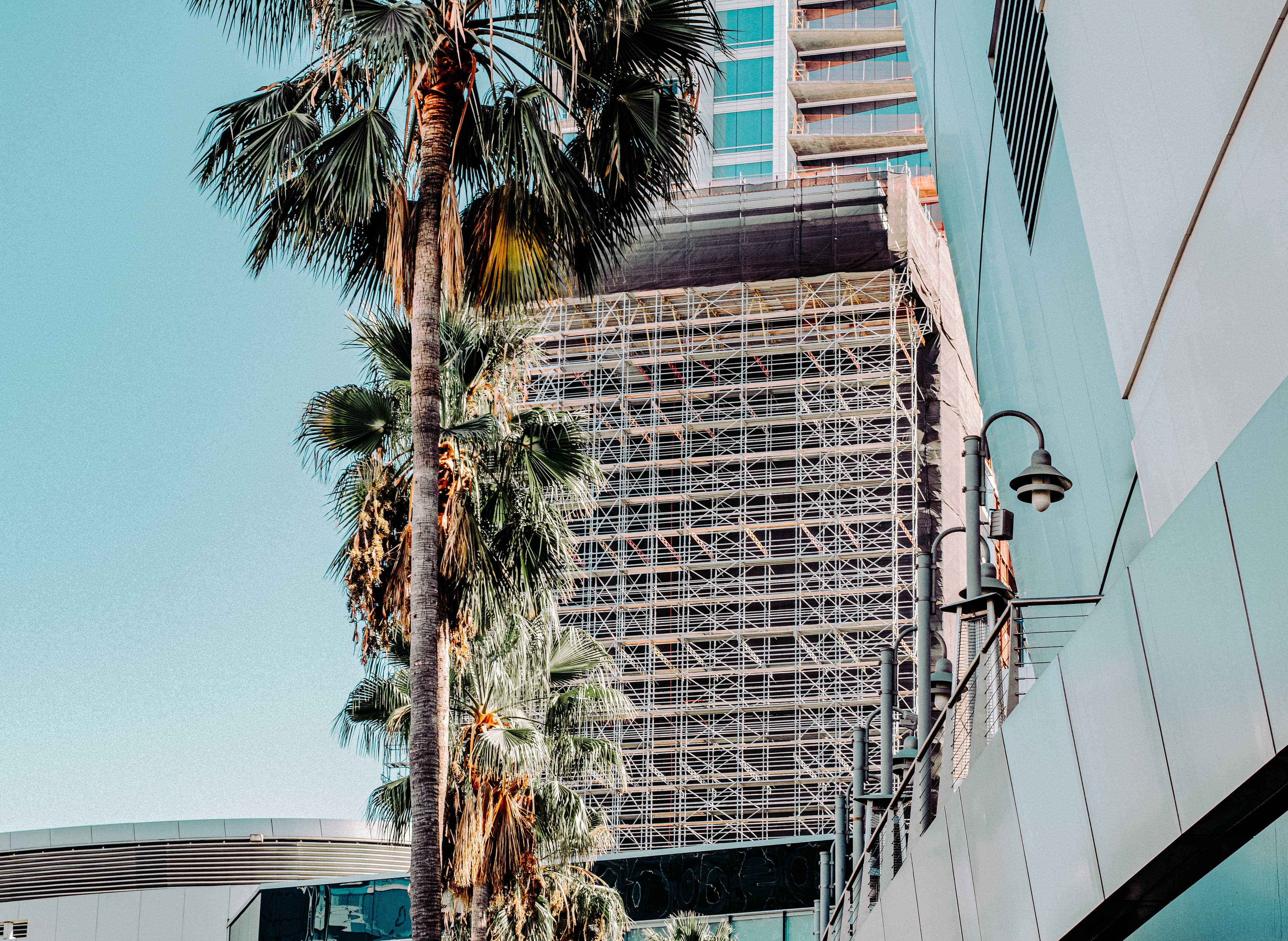 路过这栋在建高楼时，突然被棕榈树戳中了心巴 🌴封面图