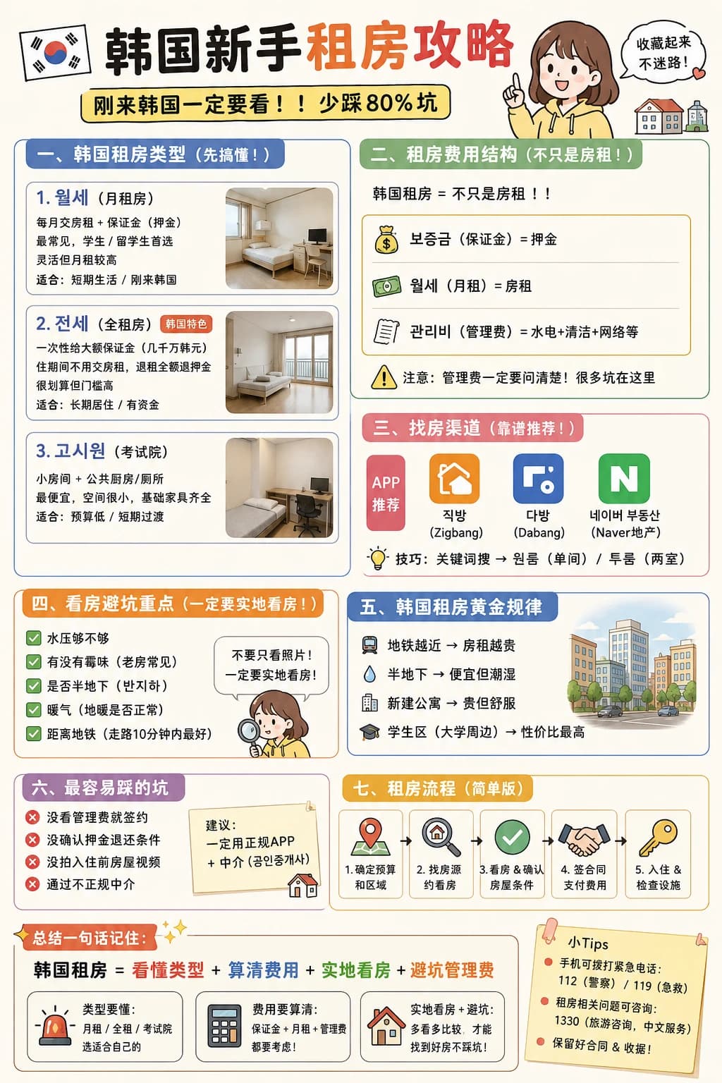 🇰🇷韩国新手租房攻略｜刚来韩国一定要看‼️（封面图