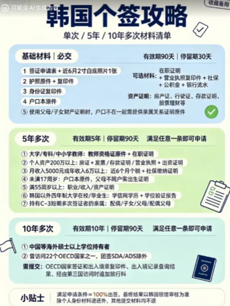 2026年9月 韩国对华签证最新办理全流程(放宽新规)封面图