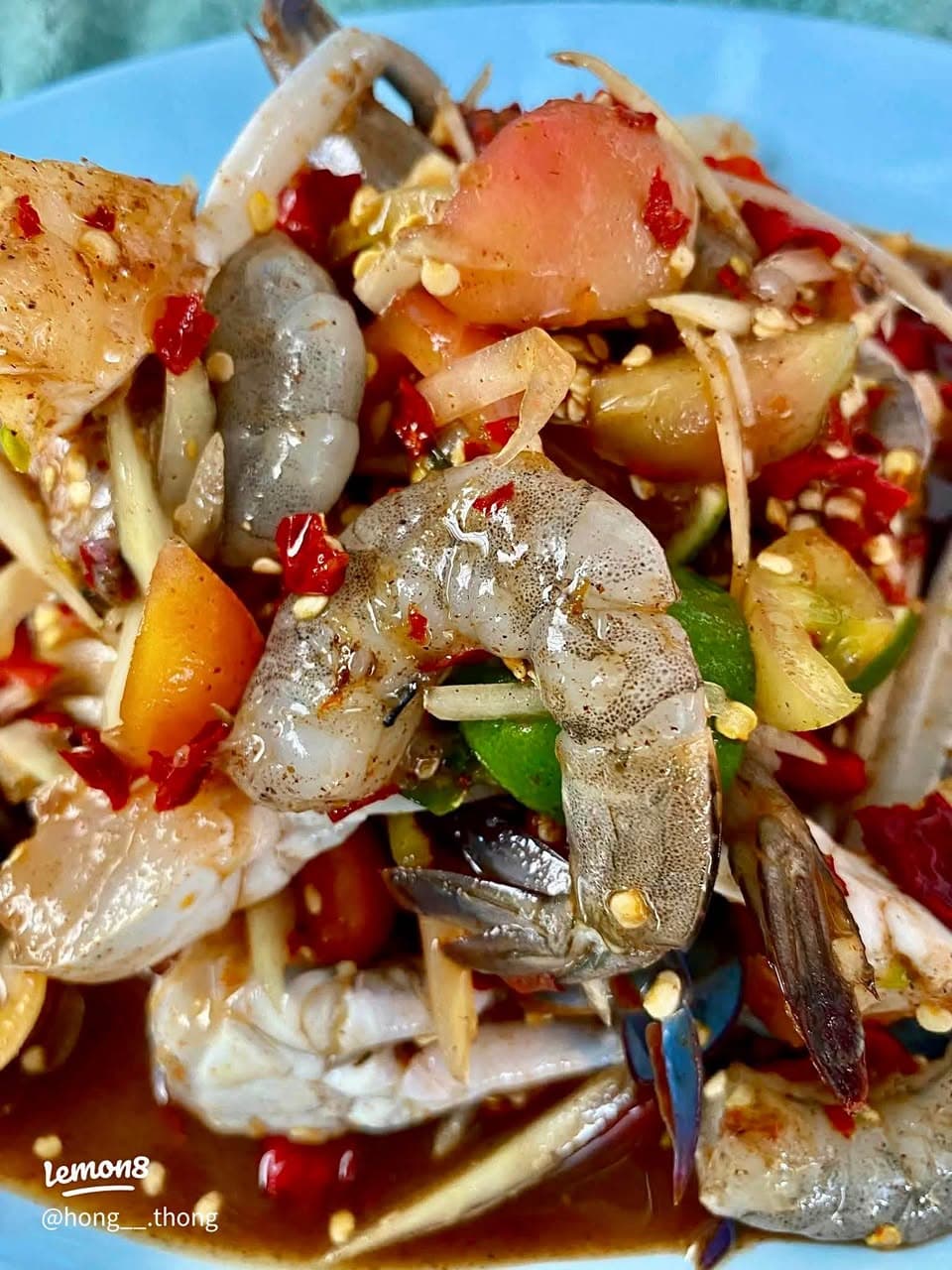 Grab外卖同名同价！曼谷素坤逸53巷特色伊森菜与海鲜，推荐凉拌活虾封面图