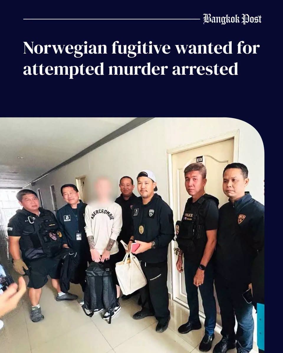 泰国警方逮捕涉嫌谋杀未遂的挪威籍男子，准备遣返封面图