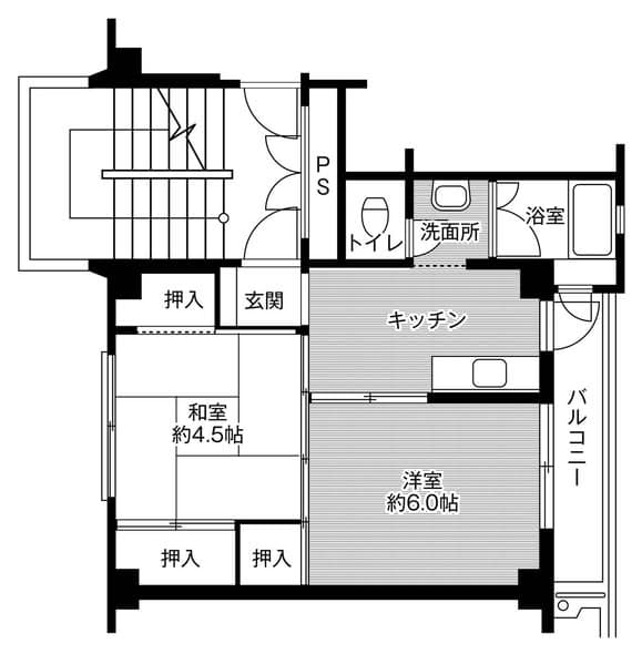 埼玉无押金公寓出租:月租3.5万至4.4万日元,33.51平米2K户型封面图