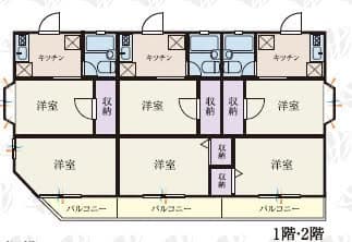 千叶松户2K公寓出租：月租6万日元，免押金礼金，外国人可租封面图