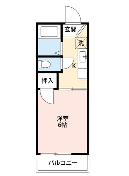 横滨上大冈站步行6分钟，1K公寓月租4.8万日元，独立卫浴朝东采光好封面图