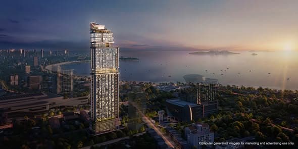 泰国芭提雅Once Wongamat在建，高239米56层，预计2029年完工封面图