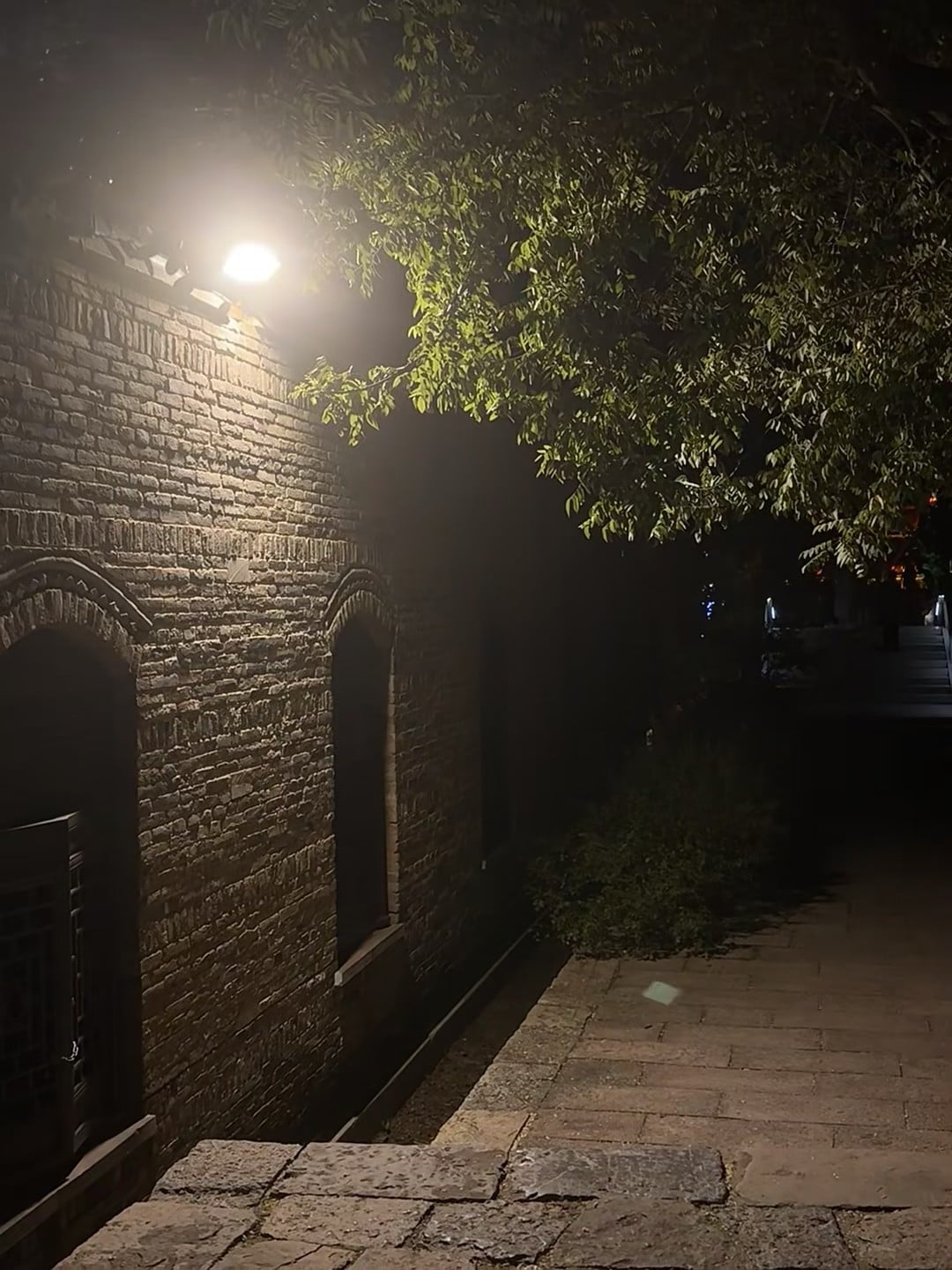 夜巡老城角，路灯把砖墙照成琥珀色 🌃