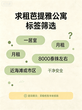 求租芭提雅公寓｜一居室月租8000泰铢左右，近海滩或市区