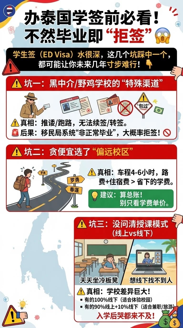 办泰国学签前必看！不然毕业即“拒签”😱