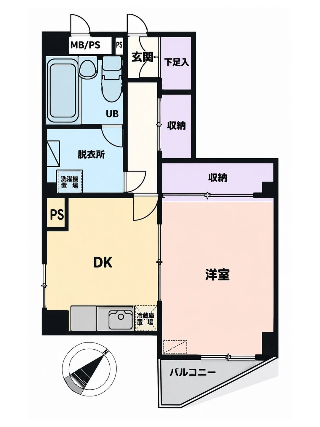 东京租房｜新小岩4分钟，37㎡的1DK有点能装
