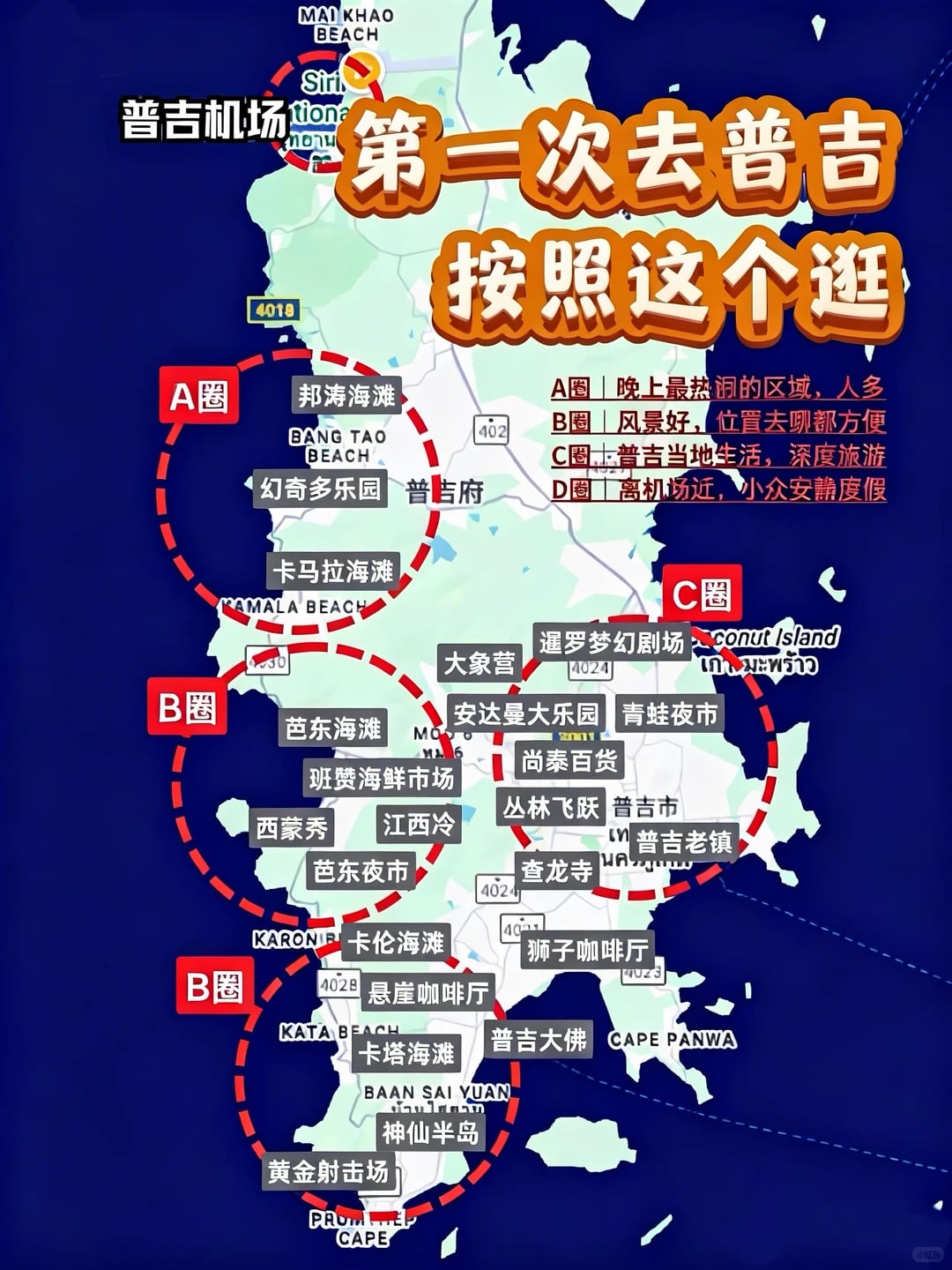 2026普吉景点分布地图🗺️