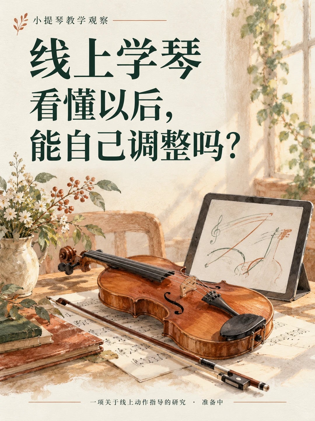 🎻：线上学琴，看懂以后，能自己调整吗？