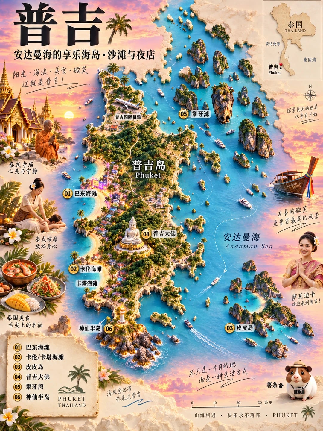 普吉岛：安达曼海的海岛与沙滩🏖