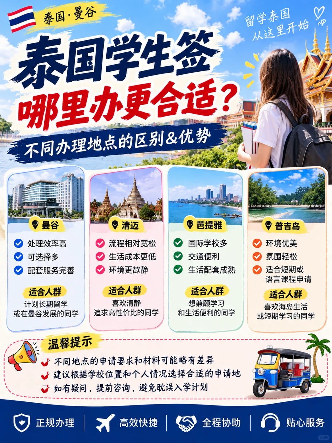 泰国学生签在哪办？怎么选？