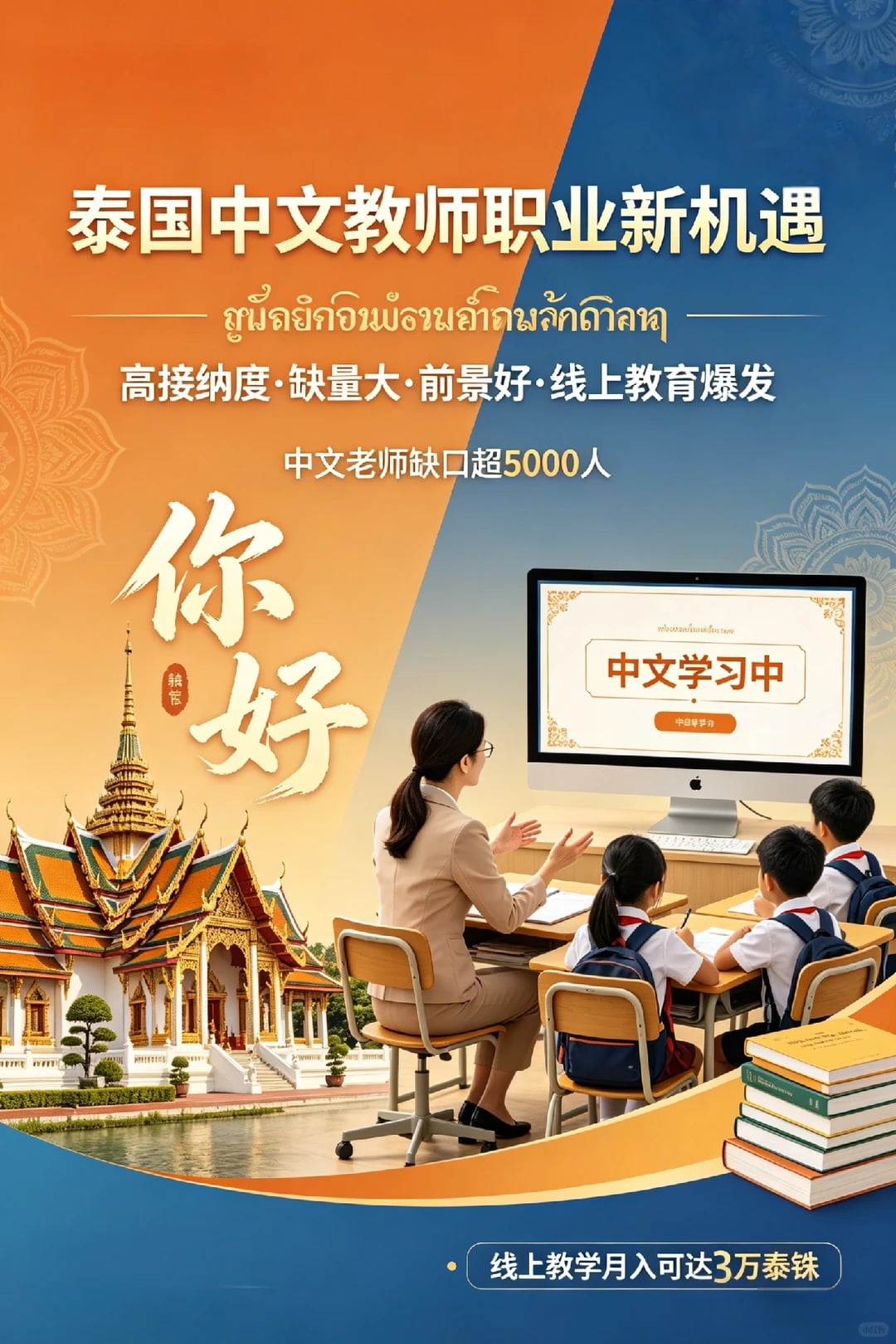 2026【泰国曼谷】欢迎全体线上中文老师