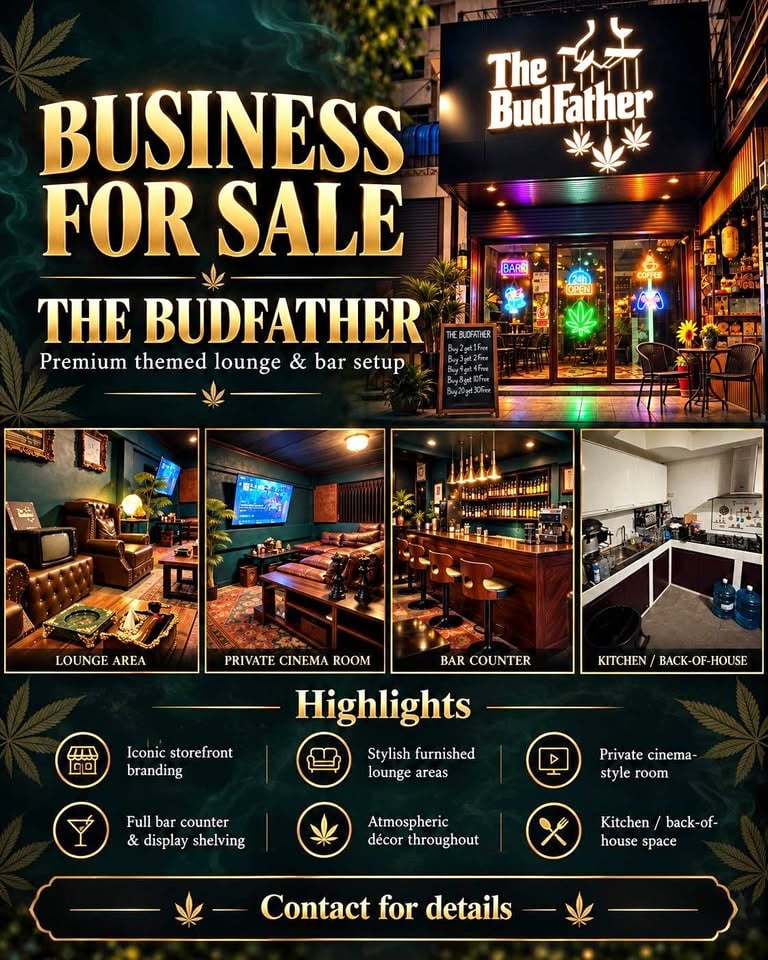 咖啡店出售 设备齐全的休息室和零售 – Pattay