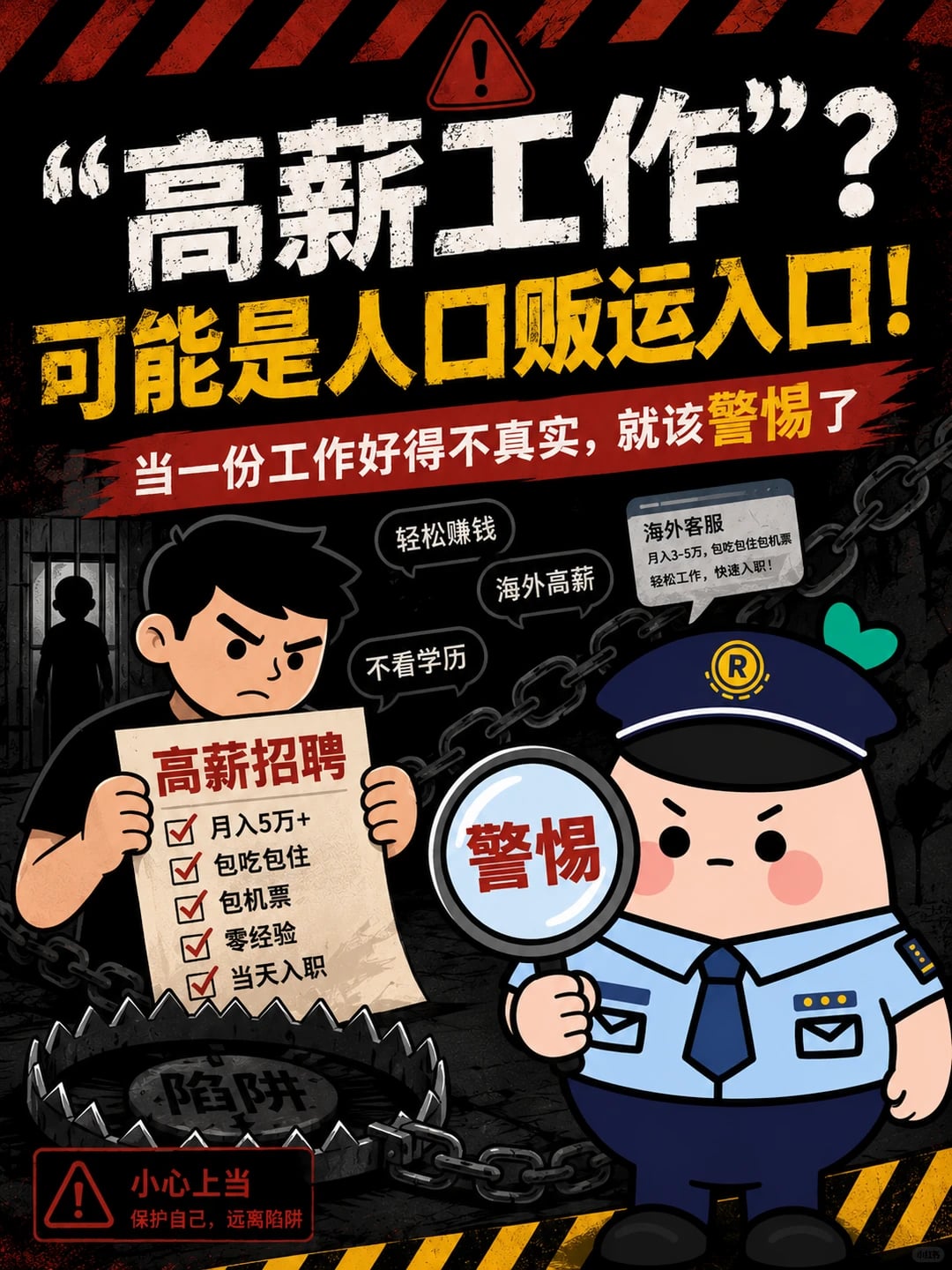 "高薪工作"？可能是人口贩运入口🚨