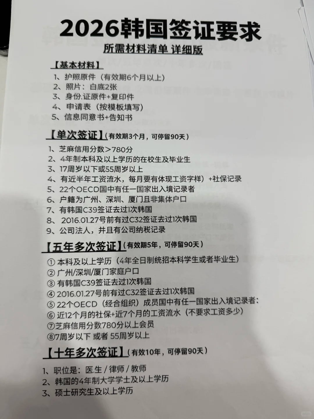 韩国签证新要求！10月12日