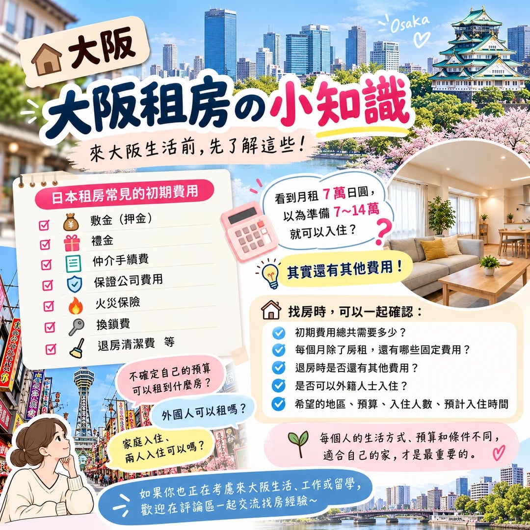 🏠 大阪租房小知識｜初期費用篇