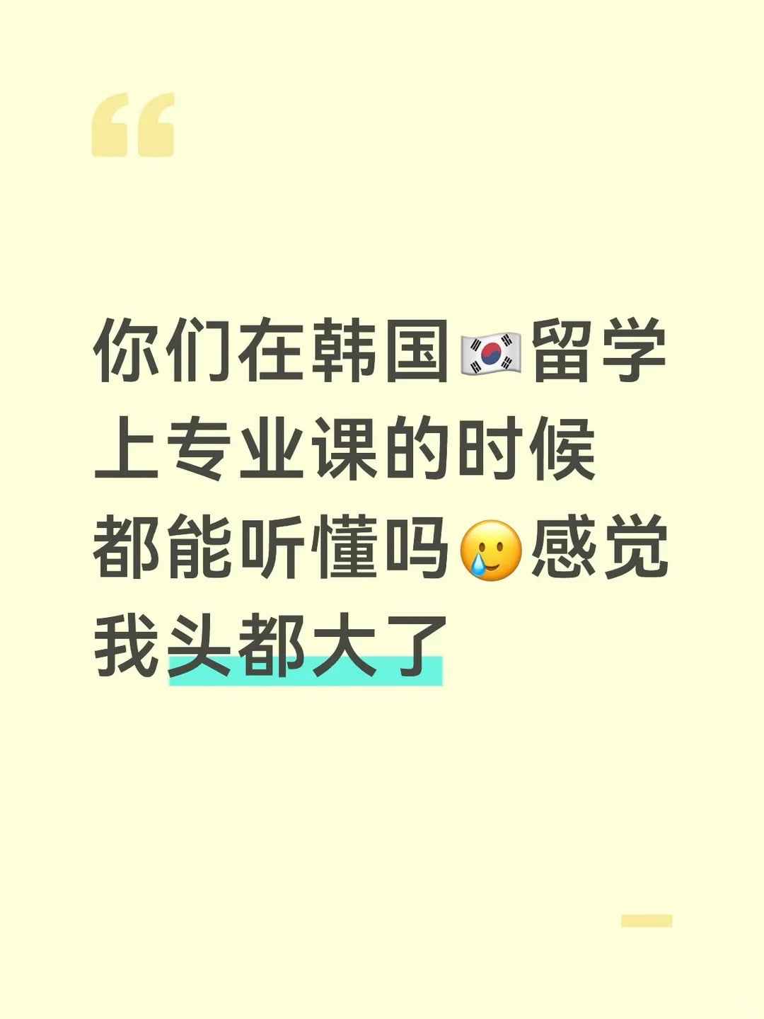 韩国专业课听不懂