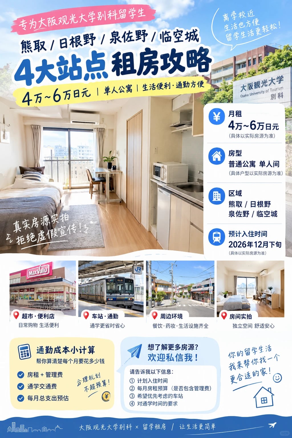 大阪观光大学别科留学生租房攻略