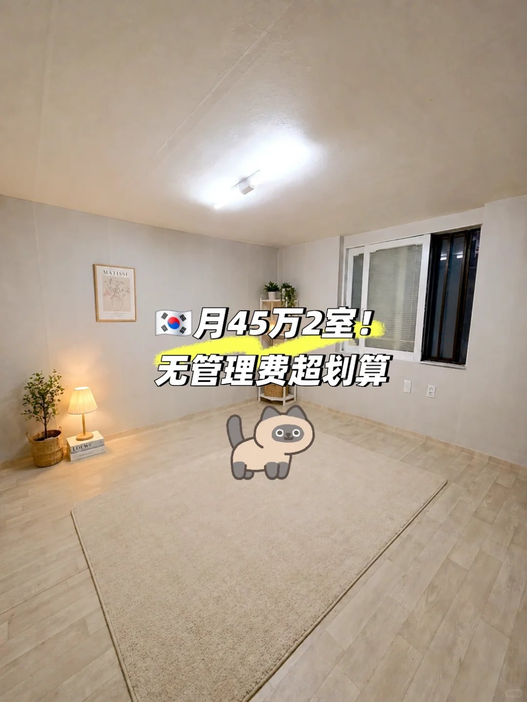 🇰🇷 2室45万无管理费