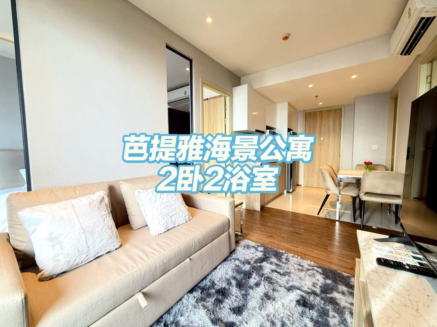 芭提雅市中心海景公寓2卧
