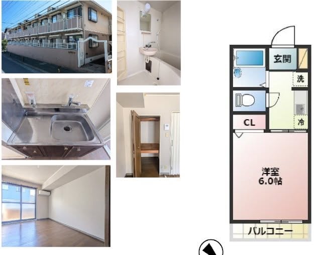 距篠崎站步行8分钟，20.25㎡1K公寓月租71,050日元，可接待外国人及留学生