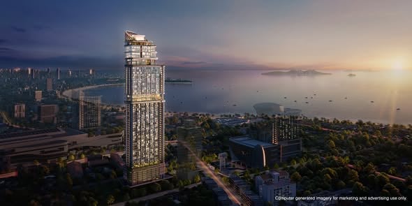 泰国芭提雅Once Wongamat在建，高239米56层，预计2029年完工