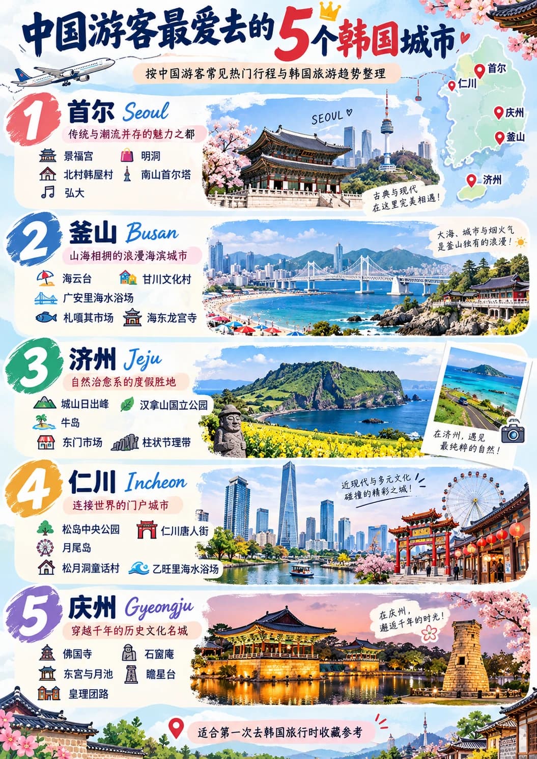 第一次去韩国怎么玩?这5座城市先收藏🇰🇷封面图