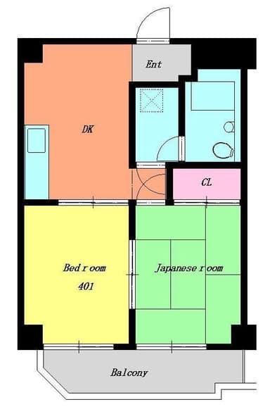 西国分寺站步行14分钟2DK出租,月租6.6万日元含管理费,即刻入住看房封面图