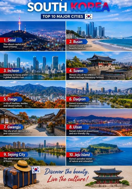 韩国必去十大城市盘点:从首尔繁华到济州岛美景,你最想去哪座?封面图